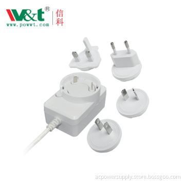 5V 2.1A Bluetooth Speaker Interchangable Plug-in Power Adapter